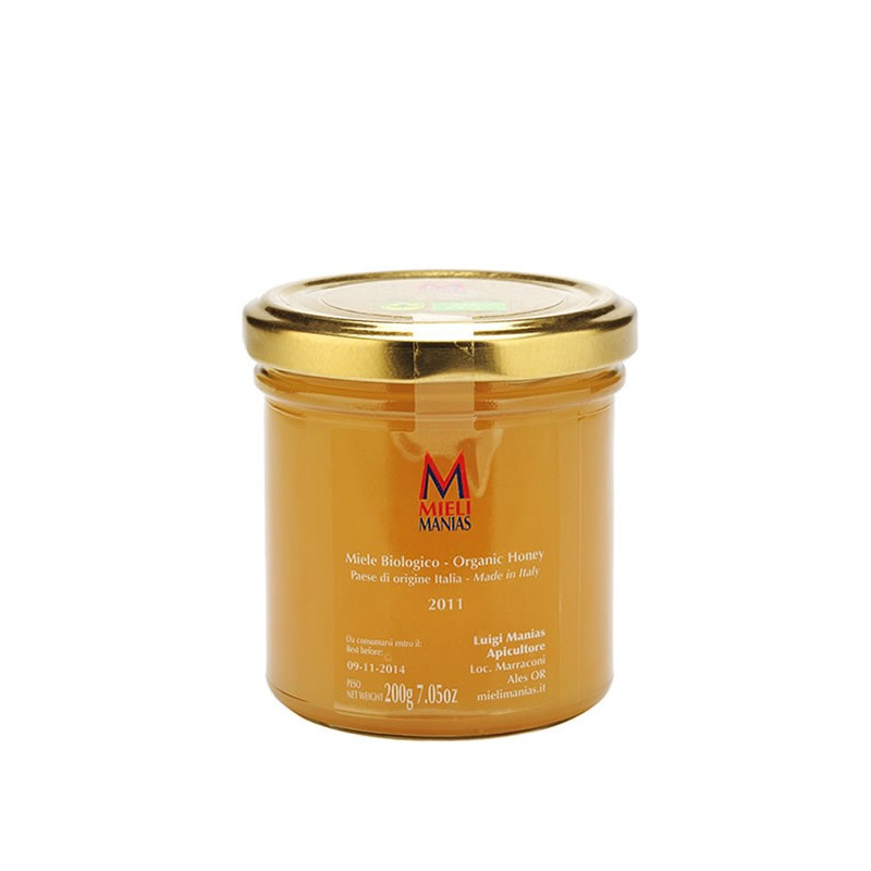 Miele di Corbezzolo Biologico - Miele Sardo - Vasetto da 200 gr - Mieli Manias