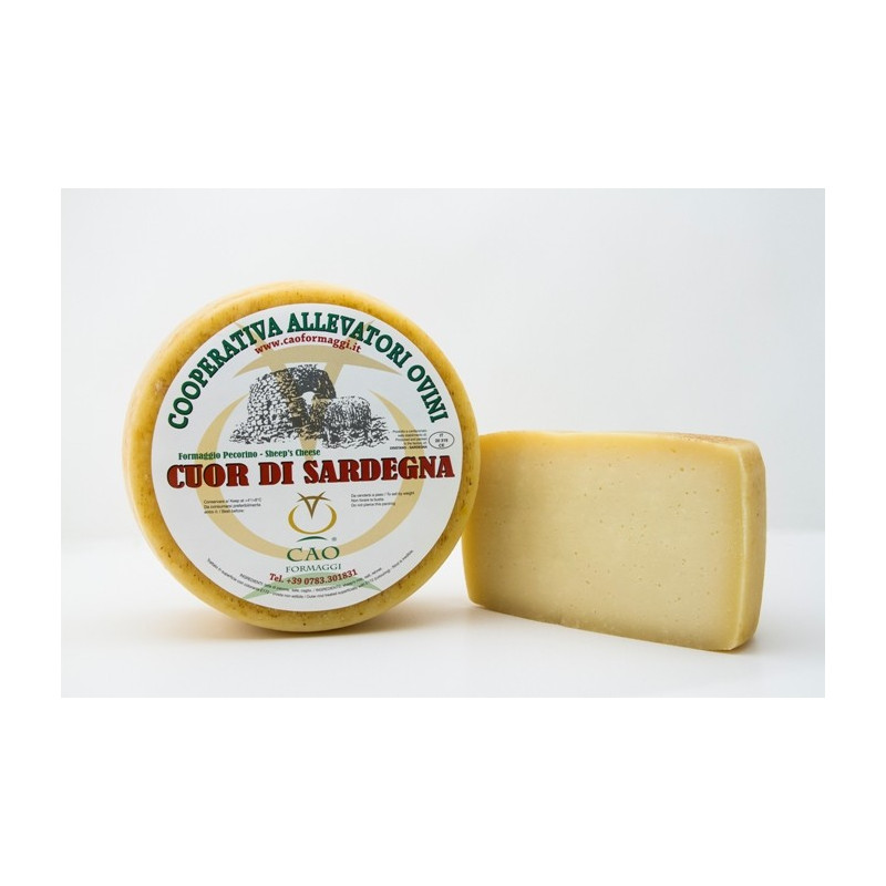 Cuor di Sardegna. Pecorino - Half round of cheese- Cao Formaggi Cuor di Sardegna. Pecorino - Half round of cheese- Cao Formaggi