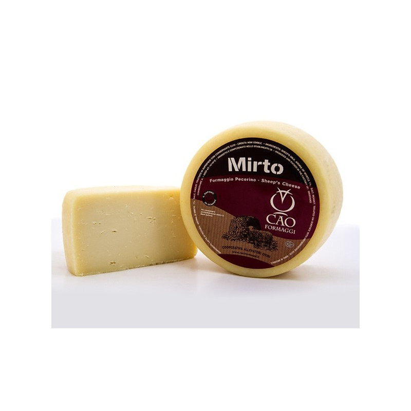 Mirto - Formaggio Pecorino al Mirto - Forma Intera 2kg - Cao Formaggi Mirto - Formaggio Pecorino al Mirto - Forma Intera 2kg - Cao Formaggi