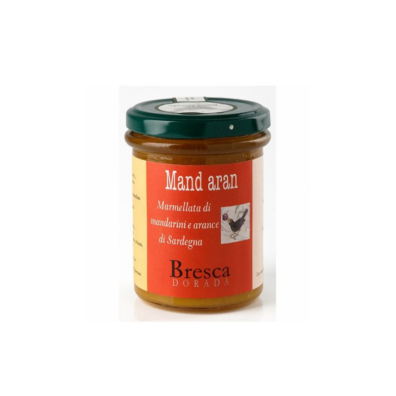 Mand Aran - Marmellata di Mandarini e Arance - Prodotta in Sardegna - Vasetto da 230 gr - Bresca Dorada Mand Aran - Marmellata di Mandarini e Arance - Prodotta in Sardegna - Vasetto da 230 gr - Bresca Dorada