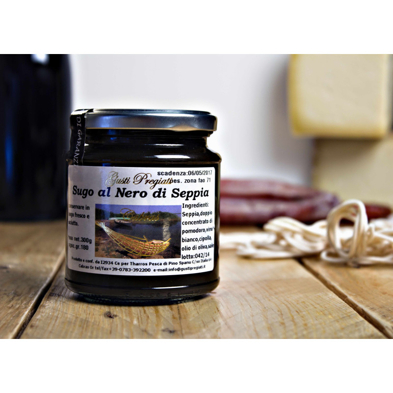 Sugo al Nero di Seppia- Prodotto Tipico Sardo - Vasetto da 300gr - Tharros Pesca Sugo al Nero di Seppia- Prodotto Tipico Sardo - Vasetto da 300gr - Tharros Pesca