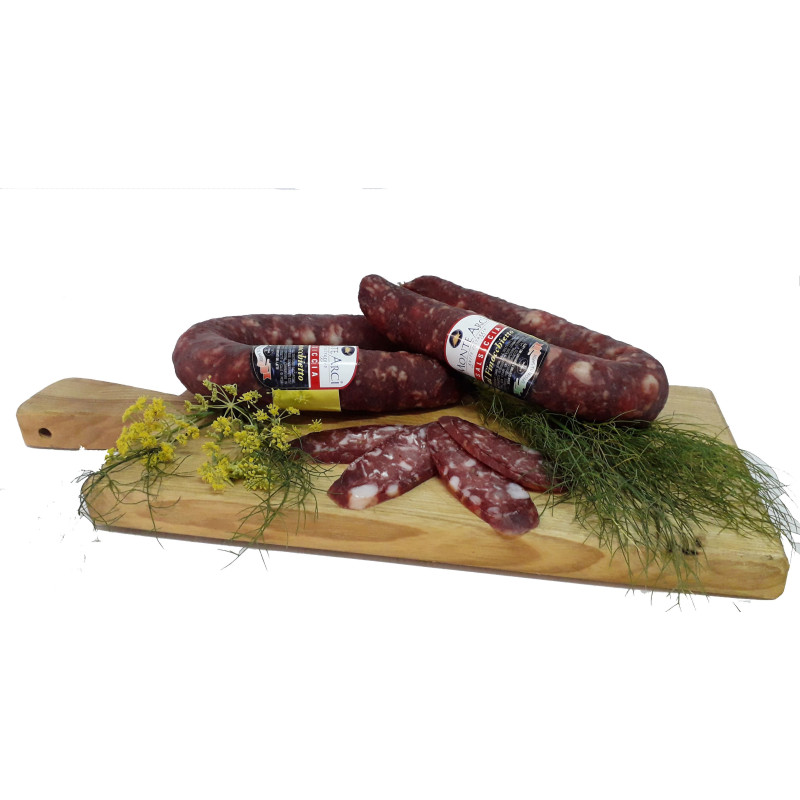 Salsiccia al finocchietto. Salsiccia sarda - Salumificio Monte Arci Salsiccia al finocchietto. Salsiccia sarda - Salumificio Monte Arci