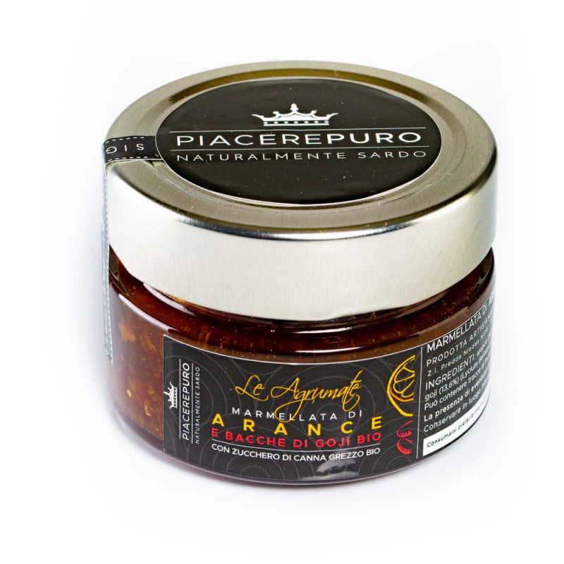 Jam von Orangen und Beeren von Goji- Piacere Puro Jam von Orangen und Beeren von Goji- Piacere Puro