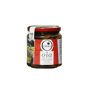 Spicy Oia Pistada, olives in evo oil - Famiglia Orro