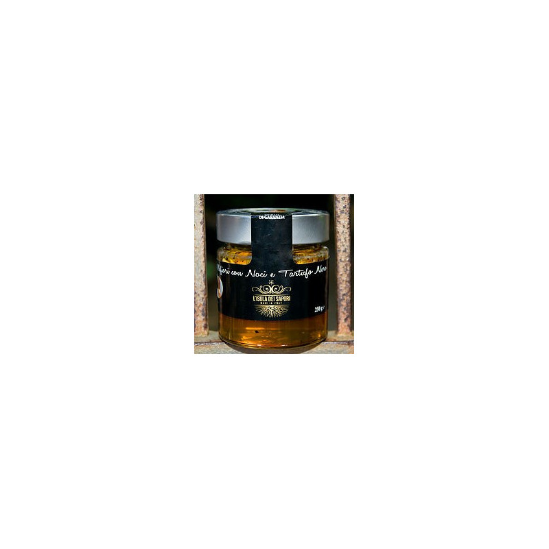 Miel de fleurs sauvages à la truffe noire et aux noix - L'isola dei Sapori Miel de fleurs sauvages à la truffe noire et aux noix - L'isola dei Sapori