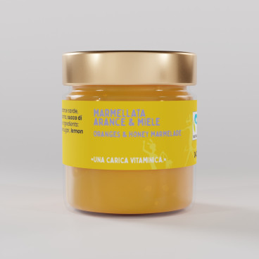Marmelade d'Orange Amère, Vanille et sucre de canne brut biologique - Piacere Puro