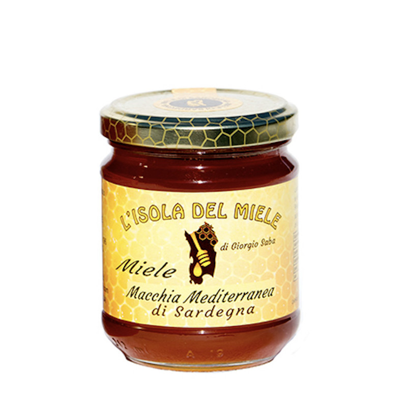 Miele di Macchia Mediterranea - Miele Sardo - Vasetto 250 gr - L’Isola del Miele Miele di Macchia Mediterranea - Miele Sardo - Vasetto 250 gr - L’Isola del Miele