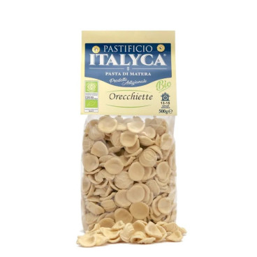 Orecchiette Bio- Pasta di Grano Duro - Prodotta in Basilicata - Pacco da 500 g - Pastificio Italyca
