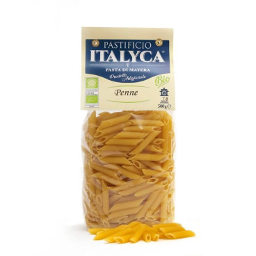 Penne Bio- Pasta di Grano Duro - Prodotta in Basilicata - Pacco da 500 g - Pastificio Italyca