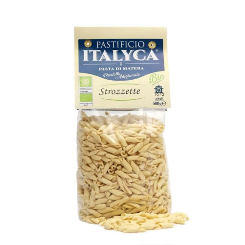 Strozzette Bio- Pasta di Grano Duro - Prodotta in Basilicata - Pacco da 500 g - Pastificio Italyca