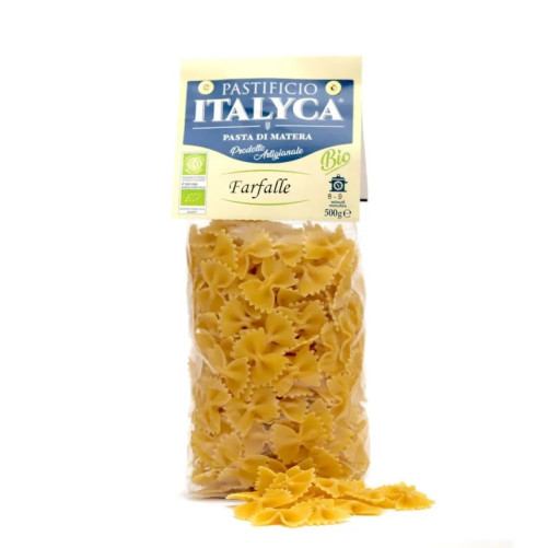 Farfalle Bio- Pasta di Grano Duro - Prodotta in Basilicata - Pacco da 500 g - Pastificio Italyca