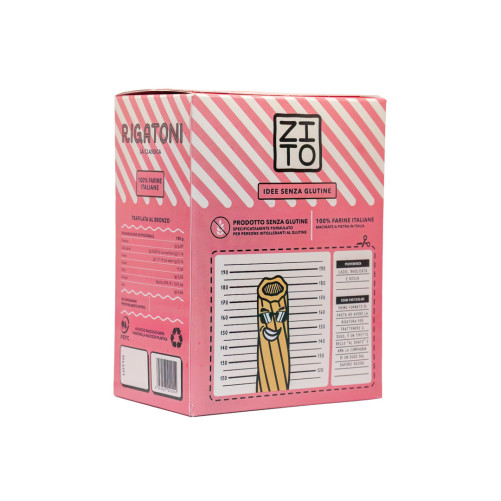 Rigatoni Classici - Pasta Senza Glutine - Prodotta nel Lazio - Prodotto Tipico Italiano - Pacco da 400 g - Pasta Zito