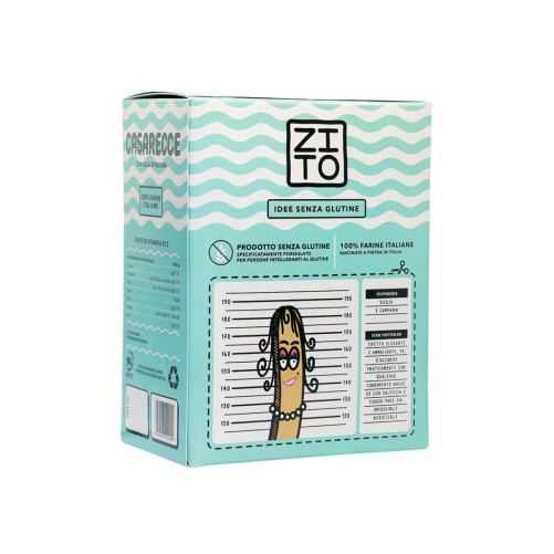 Spirulina-Caserecce - Glutenfreie Pasta mit Spirulina-Mehl - Hergestellt im Latium - 250-g-Packung - Pasta Zito