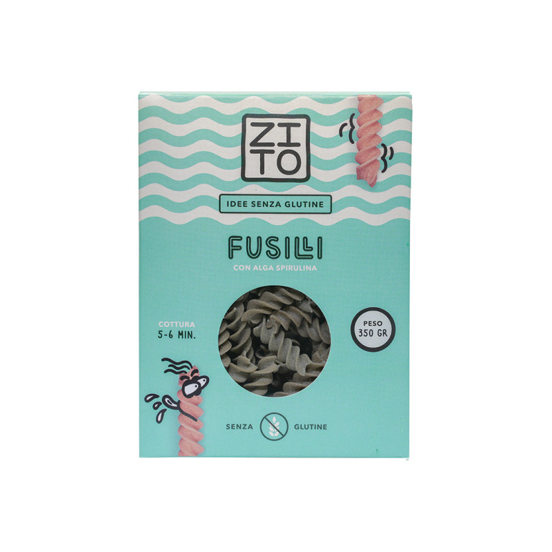 Spirulina-Fusilli - Glutenfreie Pasta mit Spirulina-Mehl - Hergestellt im Latium - 250-g-Packung - Pasta Zito Spirulina-Fusilli - Glutenfreie Pasta mit Spirulina-Mehl - Hergestellt im Latium - 250-g-Packung - Pasta Zito