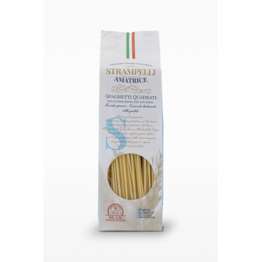 Spaghetti Quadrati - Pasta di Grano Duro - Prodotto Tipico Italiano - Prodotto nel Lazio - Pacco da 500 g - Strampelli