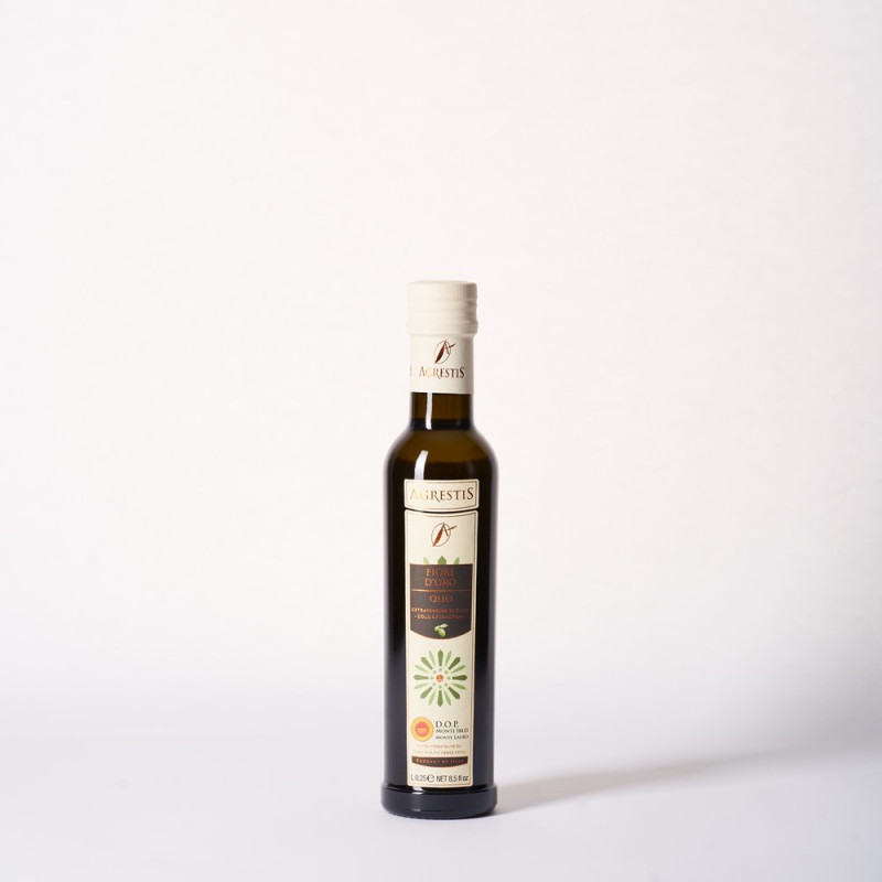 Fiore D’oro D.O.P. - Olio Extravergine di Oliva - Estratto a Freddo - Prodotto Tipico Siciliano - Bottiglia da 250 ml - Agrestis Fiore D’oro D.O.P. - Olio Extravergine di Oliva - Estratto a Freddo - Prodotto Tipico Siciliano - Bottiglia da 250 ml - Agrestis