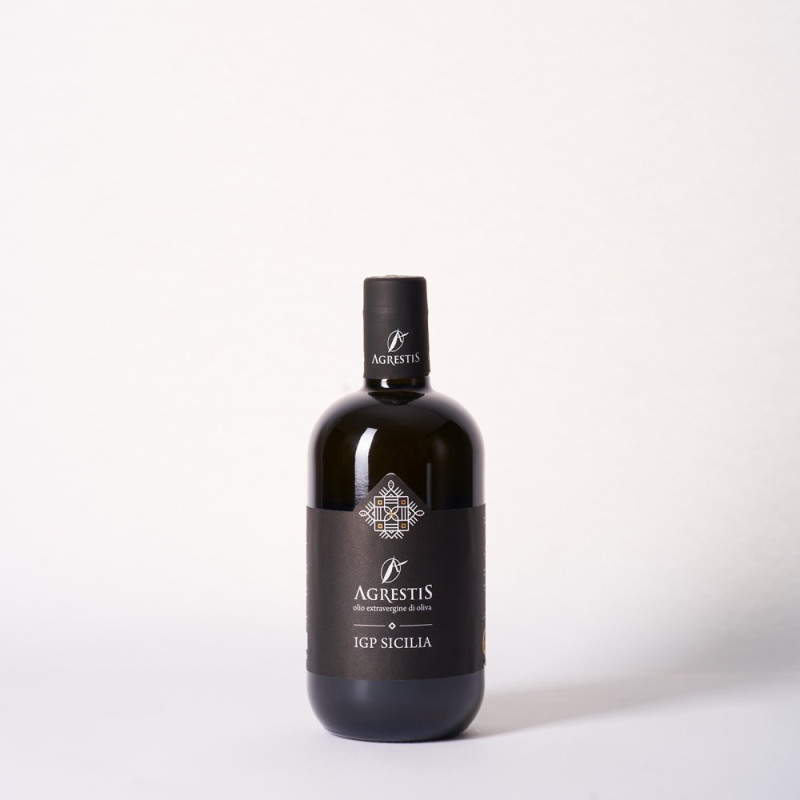 Agrestis I.G.P. Sicilia - Natives Olivenöl Extra - Kalt Extrahiert - Typisches Sizilianisches Produkt - 750ml-Flasche - Agrestis