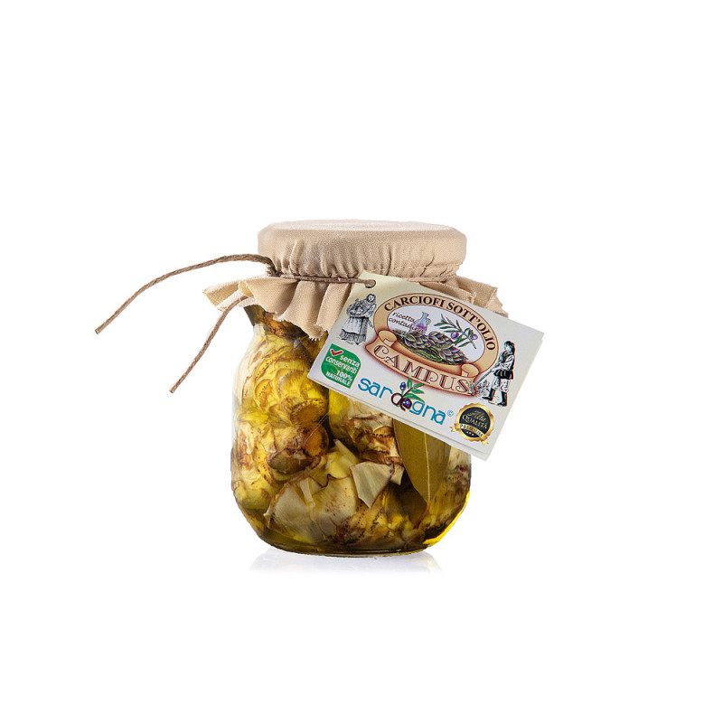 Carciofi Sardi Sott’Olio - Antipasti Sott’Olio - Vasetto da 280 gr - Prodotto Tipico Sardo - Campus Carciofi Sardi Sott’Olio - Antipasti Sott’Olio - Vasetto da 280 gr - Prodotto Tipico Sardo - Campus