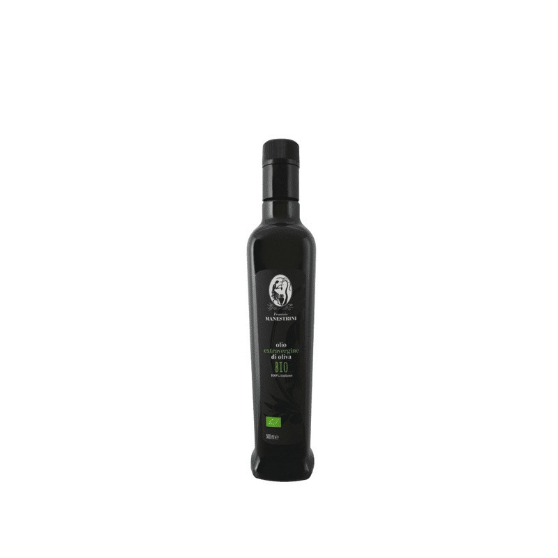 BIO Natives Olivenöl Extra – Kalt extrahiert – Hergestellt in Brescia – 500-ml-Flasche – Frantoio Manestrini BIO Natives Olivenöl Extra – Kalt extrahiert – Hergestellt in Brescia – 500-ml-Flasche – Frantoio Manestrini