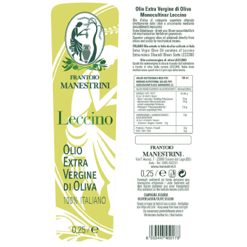 Olio Monocultivar Leccino - 250 ml - Frantoio Manestrini