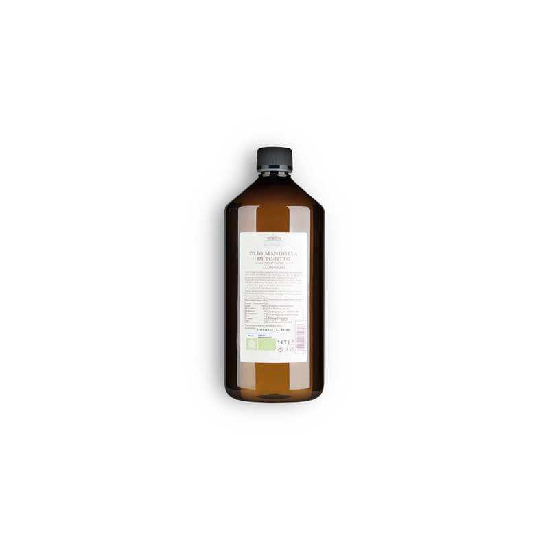 Organic Almond Oil - Organic Vegetable Oil - Produced in Bari - 1 L Bottle - La Fattoria Della Mandorla Organic Almond Oil - Organic Vegetable Oil - Produced in Bari - 1 L Bottle - La Fattoria Della Mandorla