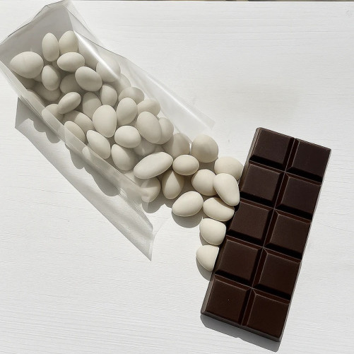 Amande Dragéifiée au Chocolat - Amandes Enrobées - Produite à Bari - Sachet de 200 g - La Fattoria Della Mandorla