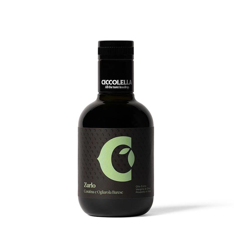 Zurlo – Blend aus Coratina und Ogliarola Barese – Natives Olivenöl extra – Produkt aus Apulien – 250-ml-Flasche – Ciccolella Zurlo – Blend aus Coratina und Ogliarola Barese – Natives Olivenöl extra – Produkt aus Apulien – 250-ml-Flasche – Ciccolella