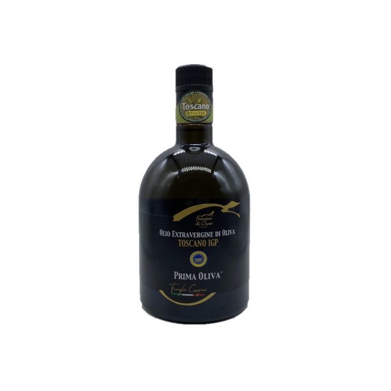 Olio Extravergine di Oliva Prima Oliva Toscano I.G.P. - Olio EVO - Prodotto Tipico Toscano - Bottiglia 750ml - Frantoio di Croci
