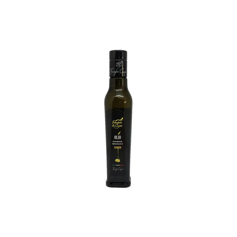 Huile au Citron - Huile d’Olive Vierge Extra Aromatisée - Produite en Toscane - Bouteille de 250 ml - Frantoio di Croci Huile au Citron - Huile d’Olive Vierge Extra Aromatisée - Produite en Toscane - Bouteille de 250 ml - Frantoio di Croci
