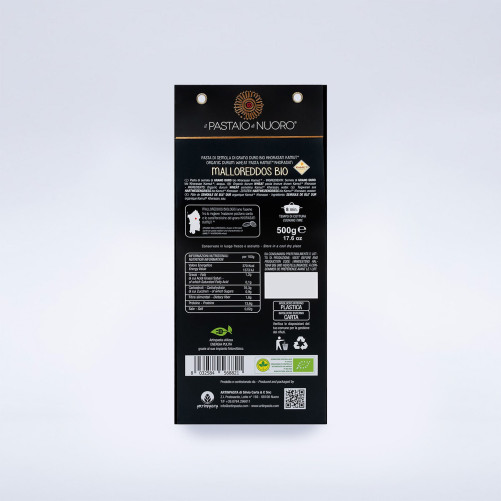 Malloreddus Biologici Khorasan Kamut® - Pasta di Grano Duro Kamut - Prodotto Tipico Sardo - Pacco da 500 g - Artinpasta