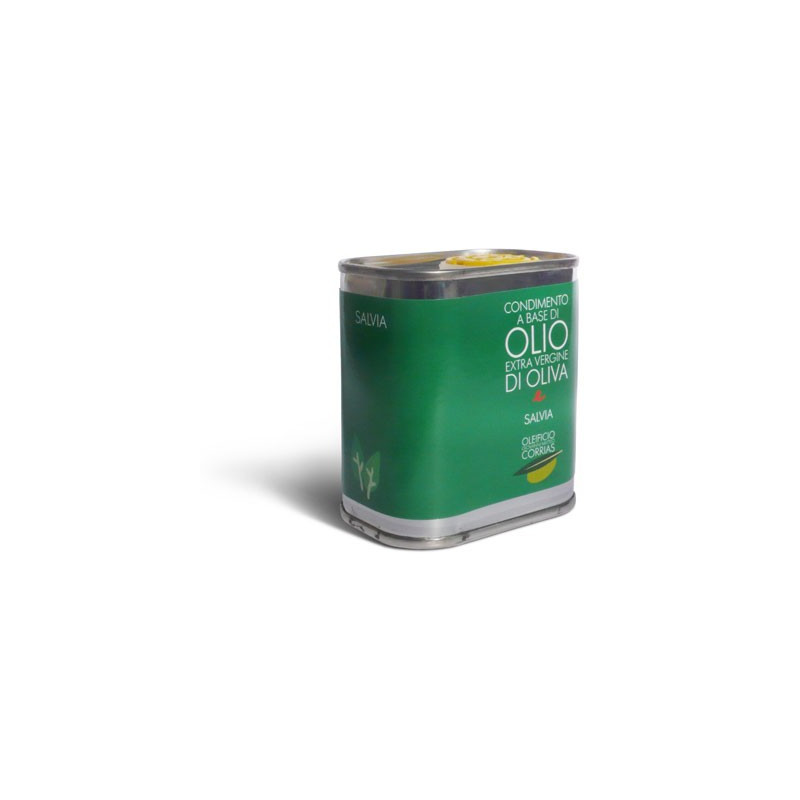 Olio extra vergine di oliva e salvia - Oleificio Corrias Olio extra vergine di oliva e salvia - Oleificio Corrias