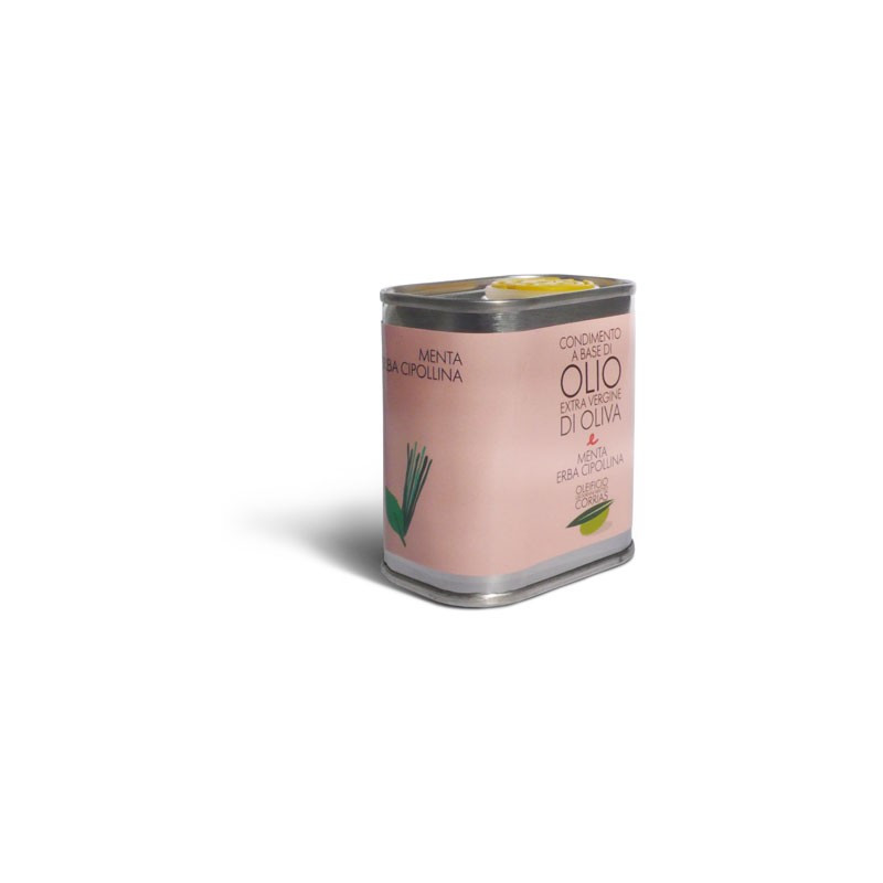 Olio extra vergine di oliva menta e erba cipollina - Oleificio Corrias Olio extra vergine di oliva menta e erba cipollina - Oleificio Corrias