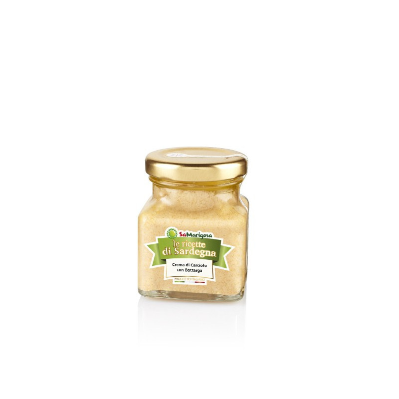 Artischockencreme mit Meeräschen-Bottarga - Sa Marigosa Artischockencreme mit Meeräschen-Bottarga - Sa Marigosa