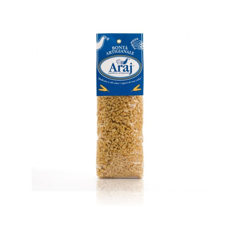 Fregola - Pasta di Grano Duro Cappelli - Prodotto Tipico Sardo - Pacco da 500 g - Araj Fregola - Pasta di Grano Duro Cappelli - Prodotto Tipico Sardo - Pacco da 500 g - Araj